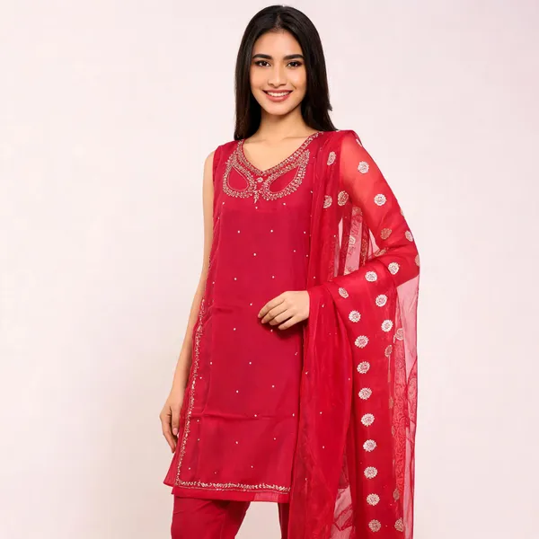 Pink_Roman_Cotton_Suit_Set_With_Dupatta_For_Women
