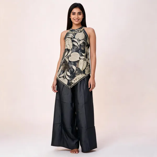Blue_Silk_Cotton_Co_Ord_Set_For_Women