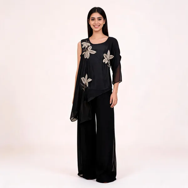 Black_Chiffon_Co_Ord_Set_For_Women