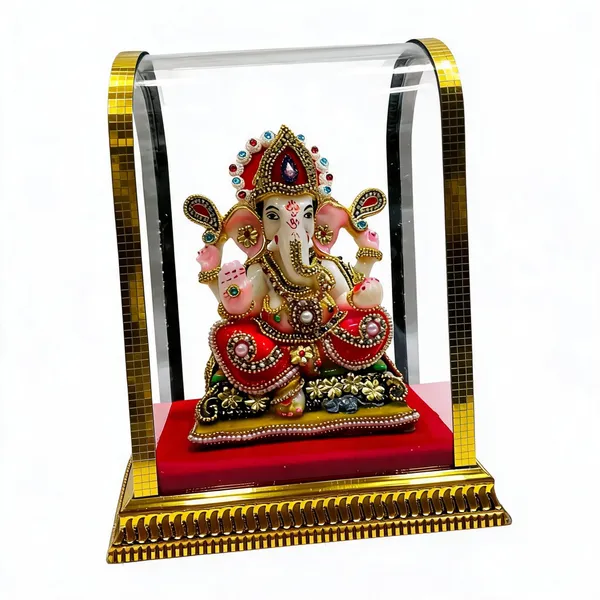 Multicolor_Marble_Powder_Ganpati_Dome_Idol_For_Puja