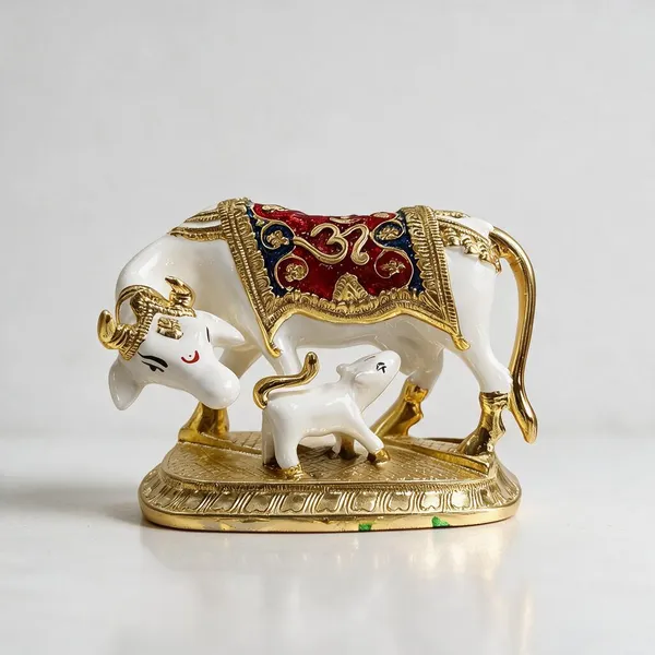 White_Marble_Powder_Sacred_Cow_Figurine