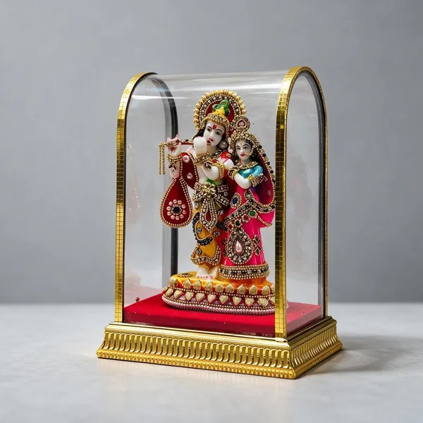 Multicolor_Marble_Powder_Radha_Krishna_Dome_Idol