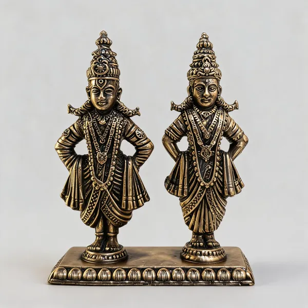 Gold_Brass_Vithal_Rukmini_Idol_For_Decor_And_Puja