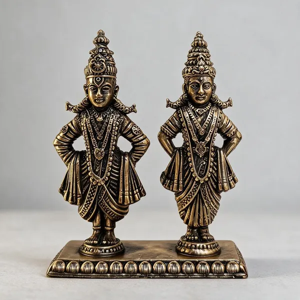 Gold_Brass_Vithal_Rukmini_Idol_For_Decor_And_Puja