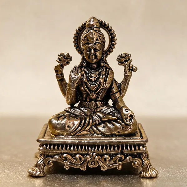 Gold_Brass_Laxmi_Idol