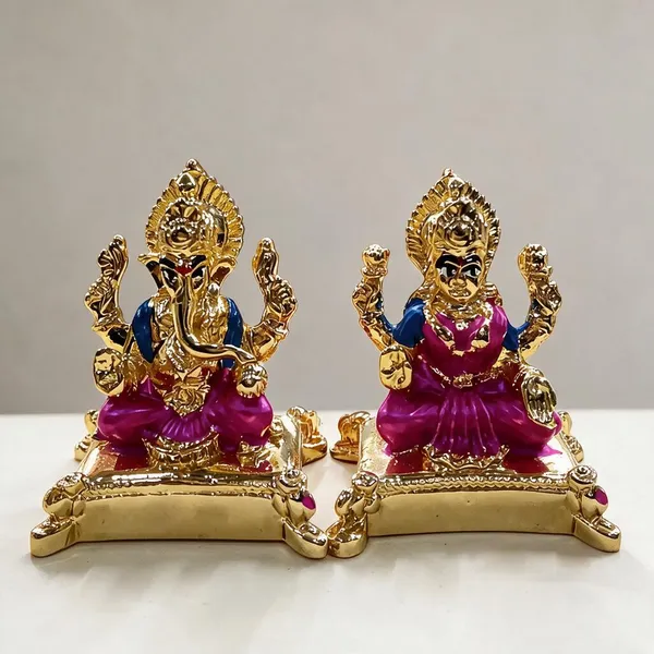 Multicolor_Marble_Powder_Lakshmi_Ganesh_Idol