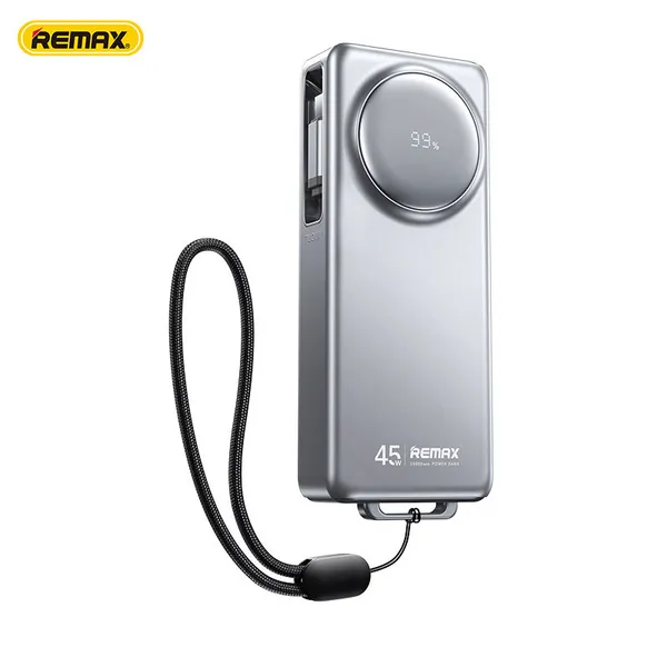 Remax_45W_Type-C_Telescopic_Fast_Charging_Cable_Power_Bank_10000Mah_Fcp-10-Sliver