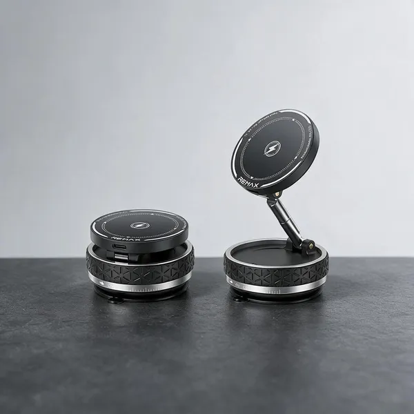 Remax_15W_Rotatable_Magnetic_Wireless_Charging_Car_HolderRm-C51I