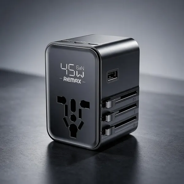 Remax_Explorer_45W_2A3C_Multi-Function_Gan_Travel_Charger_Eu,Uk,Us,AuCm06