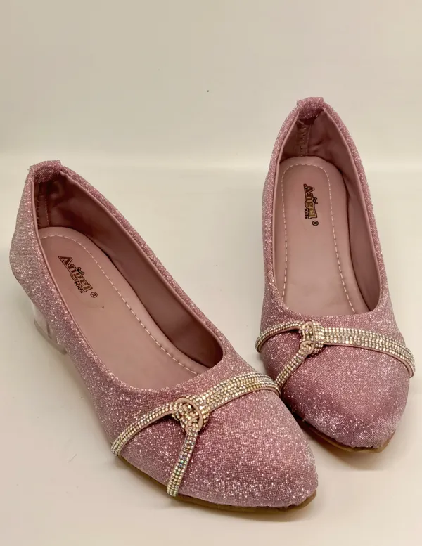 Pink_Glitter_Embellished_Flats_for_Women