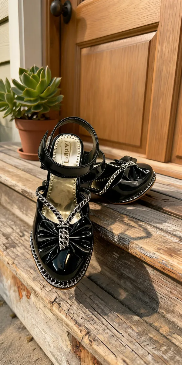 Black_Synthetic_Bow_Embellished_Ankle_Strap_Sandals_For_Women