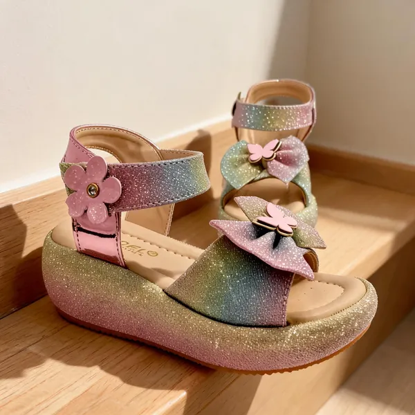 Multicolor_Synthetic_Glitter_Ankle_Strap_Sandals_For_Girls