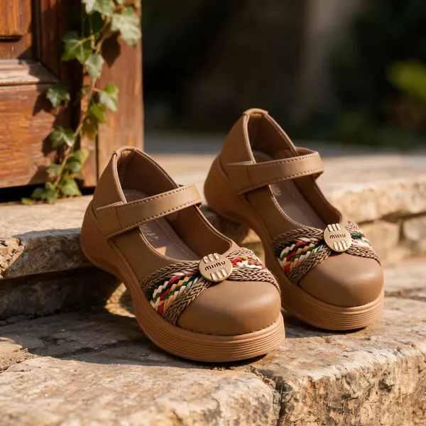 Tan_Synthetic_Braided_Mary_Jane_Shoes_For_Women