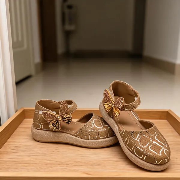 Gold_Synthetic_Butterfly_Embellished_Flats_For_Girls