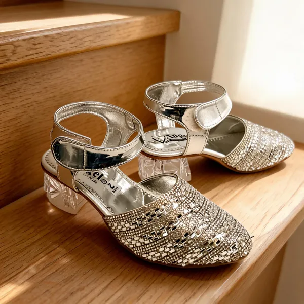 Silver_Synthetic_Embellished_Block_Heel_Sandals_For_Girls