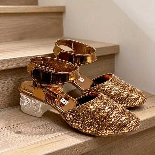 Gold_Synthetic_Embellished_Ankle_Strap_Heels_For_Women