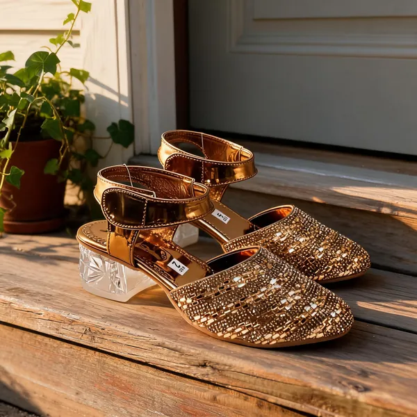 Gold_Synthetic_Embellished_Ankle_Strap_Heels_For_Women