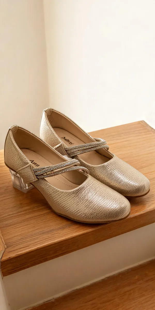 Gold_Synthetic_Rhinestone_Mary_Jane_Block_Heels_For_Women