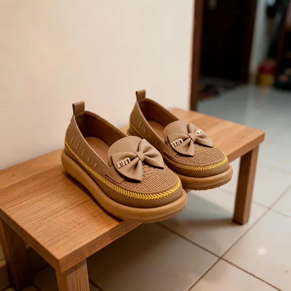 Beige_Synthetic_Bow_Detail_Slip-On_Loafers_For_Women