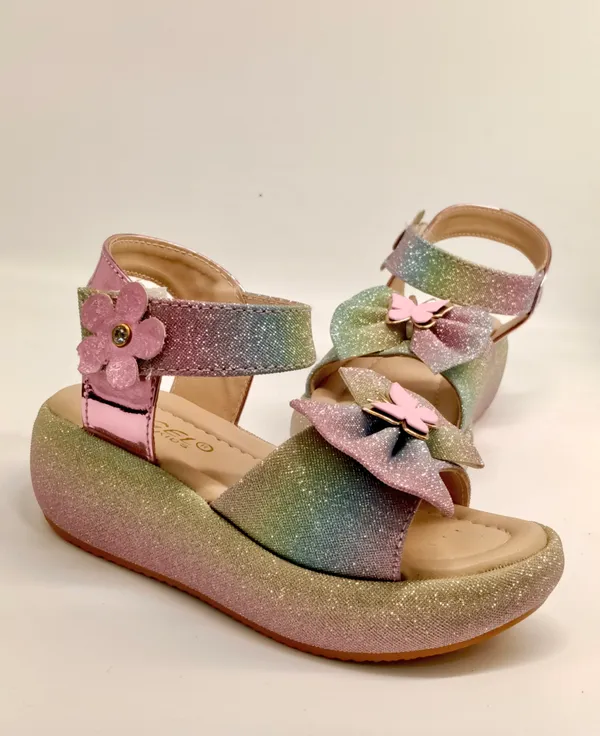 Multicolor_Synthetic_Glitter_Ankle_Strap_Sandals_For_Girls