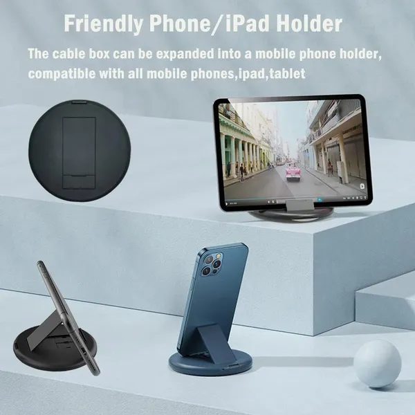Black_Cable_Organizer_Phone_Holder_With_Charging_Adapters