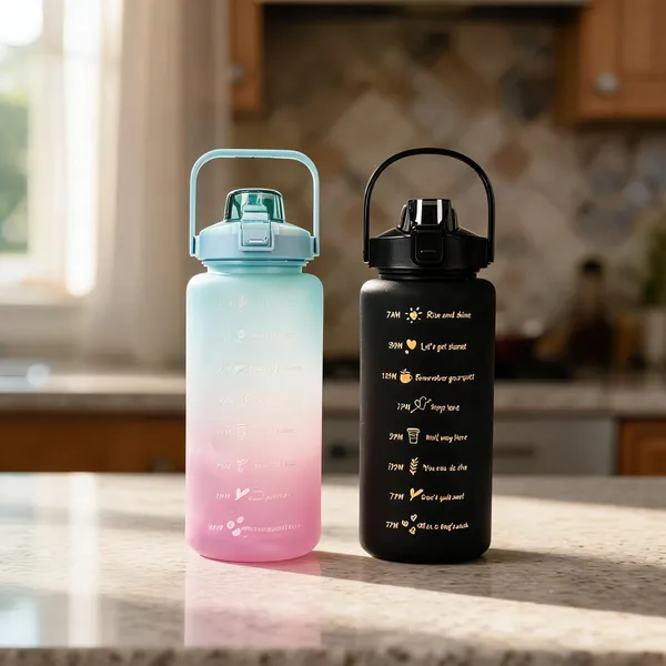 Multicolor_Silicone_&_Plastic_Motivational_Water_Bottle