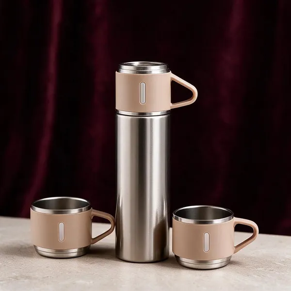 Black_Stainless_Steel_Stainless_Steel_Vacuum_Flask_Set