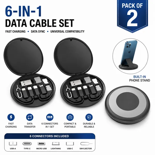 Black_Cable_Organizer_Phone_Holder_With_Charging_Adapters