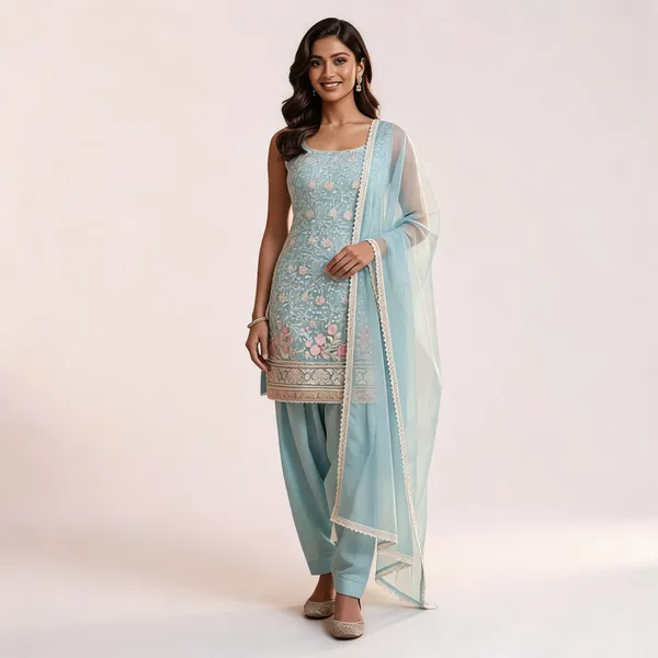 Sea_Green_Cotton_Kurta_Set_For_Women