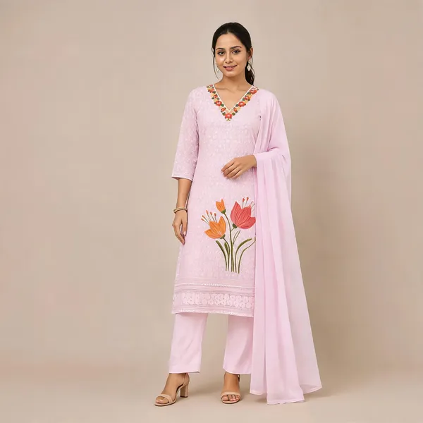 Pink_Cotton_Kurta_Set_For_Women
