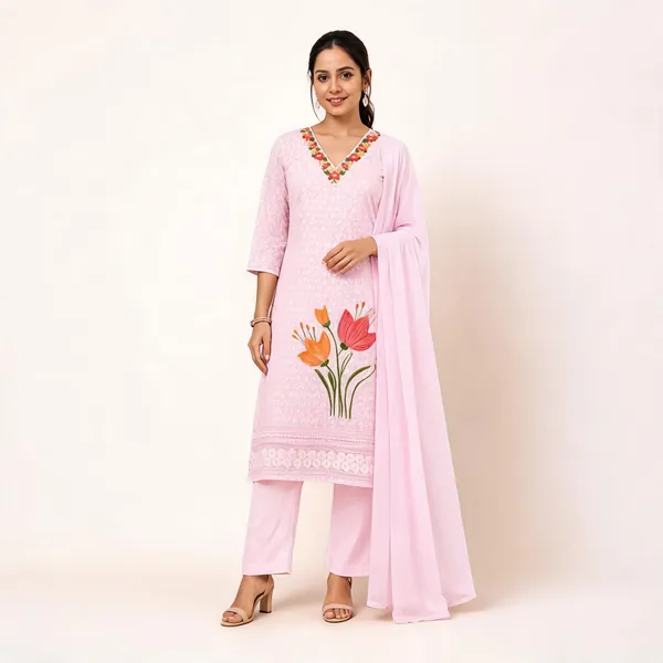 Pink_Cotton_Kurta_Set_For_Women