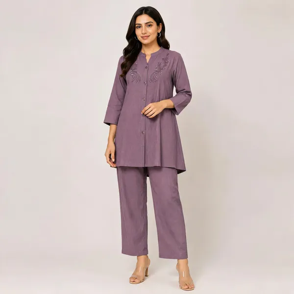Lavender_Cotton_Co-Ord_Set_For_Women