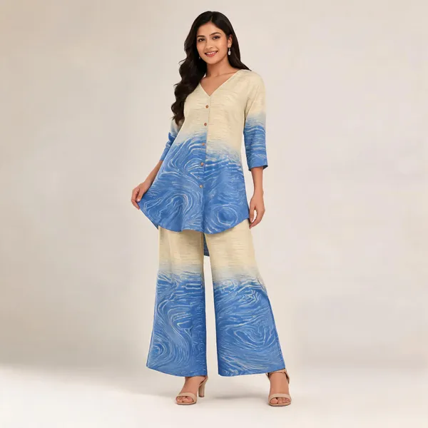 Blue_Cotton_Co-Ord_Set_For_Women
