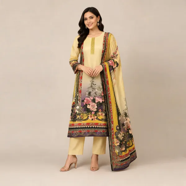 Multicolor_Cotton_Kurta_Set_For_Women