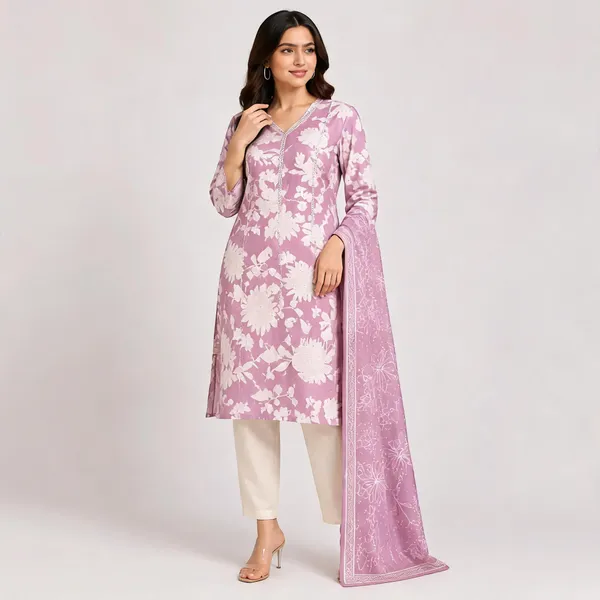 Lavender_Cotton_Kurta_Set_For_Women