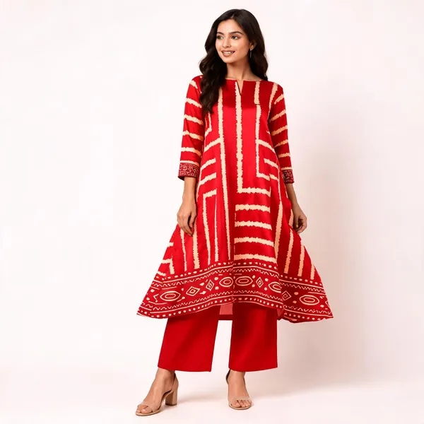 Red_Cotton_Co-Ord_Set_For_Women