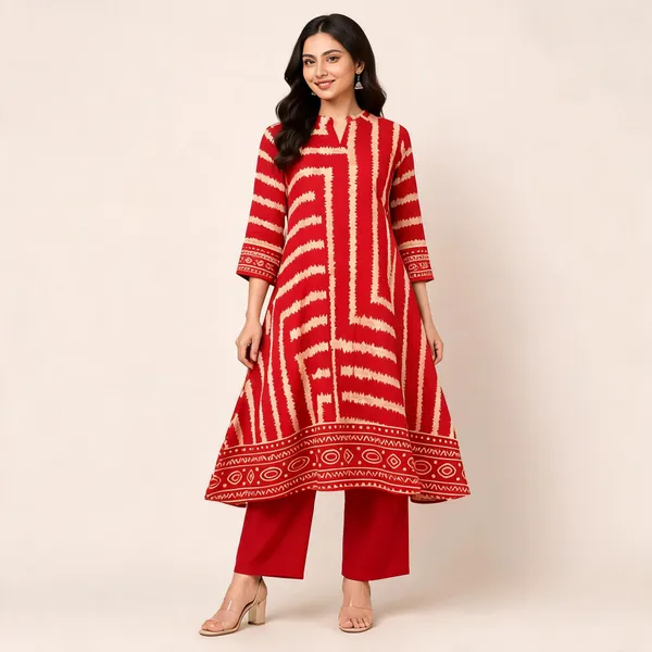 Red_Cotton_Co-Ord_Set_For_Women