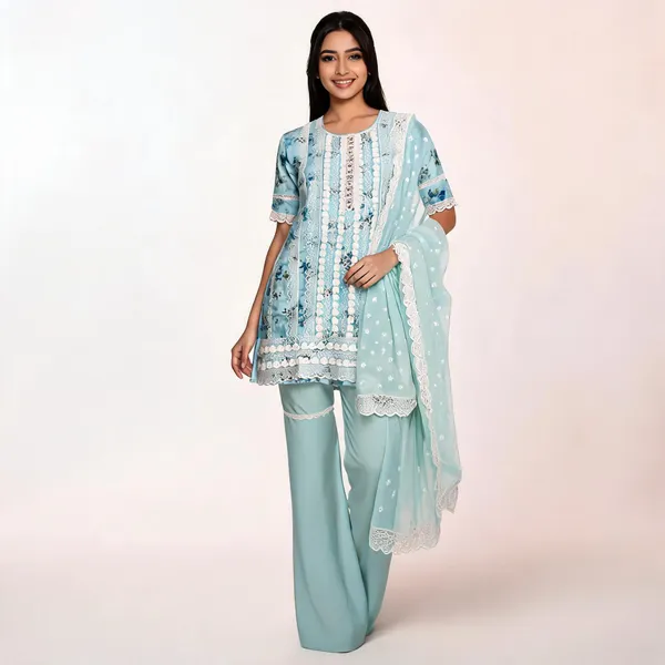 Blue_Cotton_Kurta_Set_For_Women