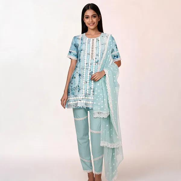 Blue_Cotton_Kurta_Set_For_Women