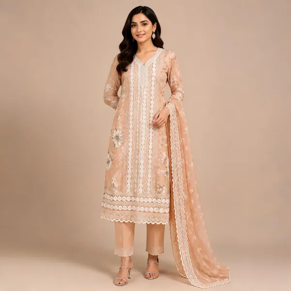 Beige_Cotton_Kurta_Set_For_Women