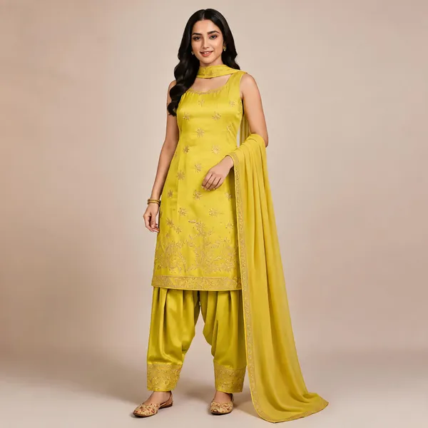 Yellow_Cotton_Kurta_Set_For_Women