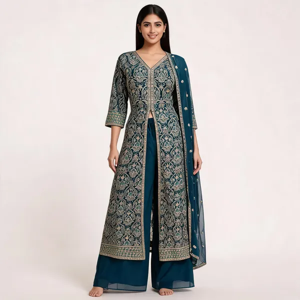 Rama_Green_Georgette_Kurta_Set_For_Women
