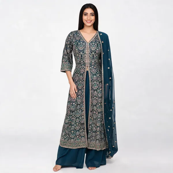 Rama_Green_Georgette_Kurta_Set_For_Women