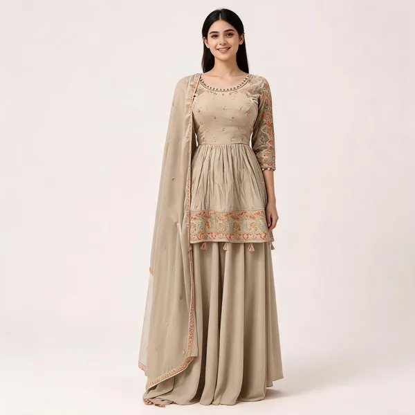 Grey_Georgette_Kurta_Set_For_Women