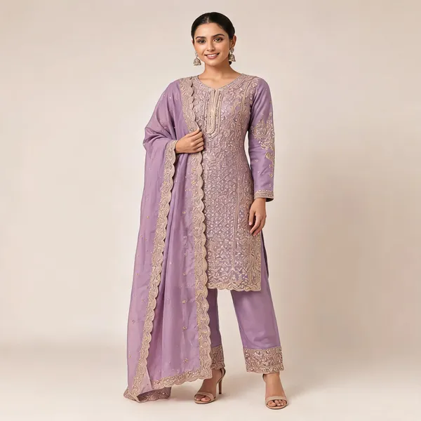 Lavender_Vichitra_Kurta_Set_For_Women