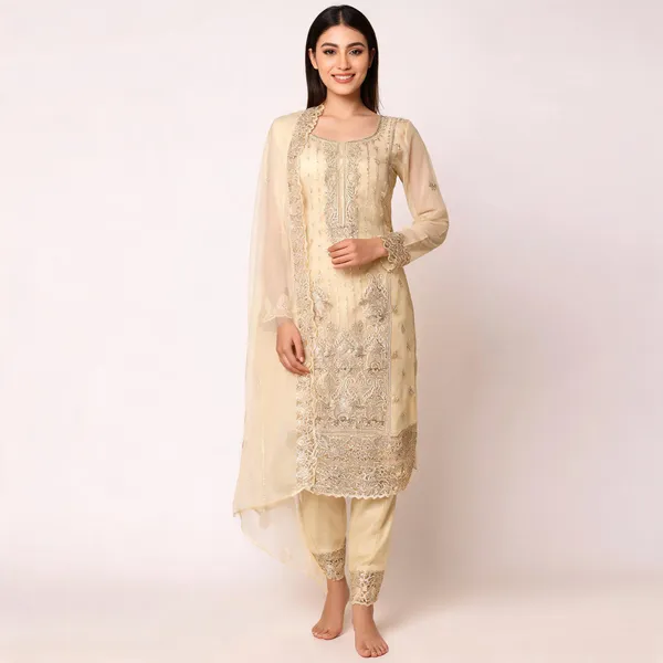 Off_White_Georgette_Kurta_Set_For_Women