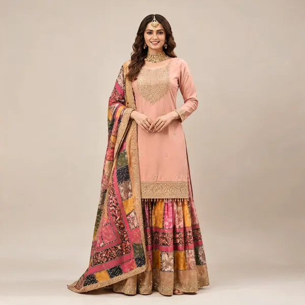 Pitch_Vichitra_Kurta_Set_For_Women