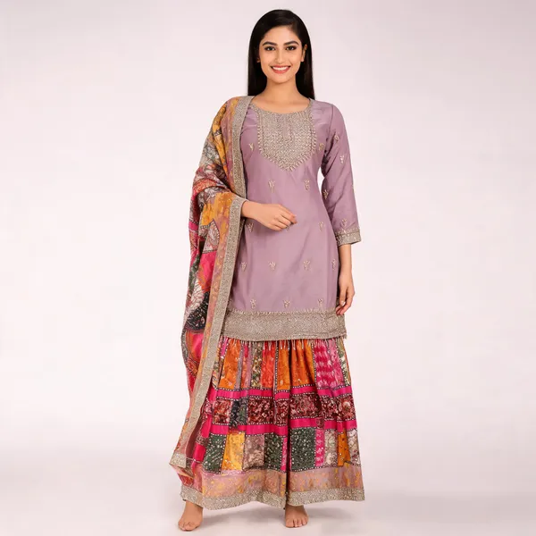 Lavender_Vichitra_Kurta_Set_For_Women