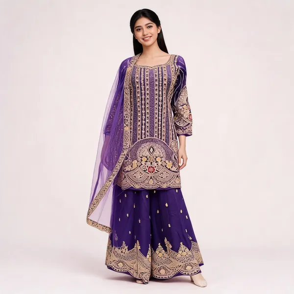 Purple_Vichitra_Kurta_Set_For_Women