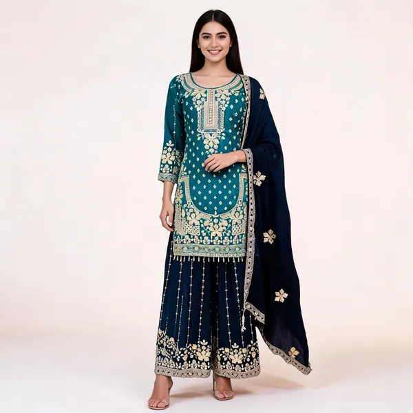 Green_Silk_Kurta_Set_For_Women